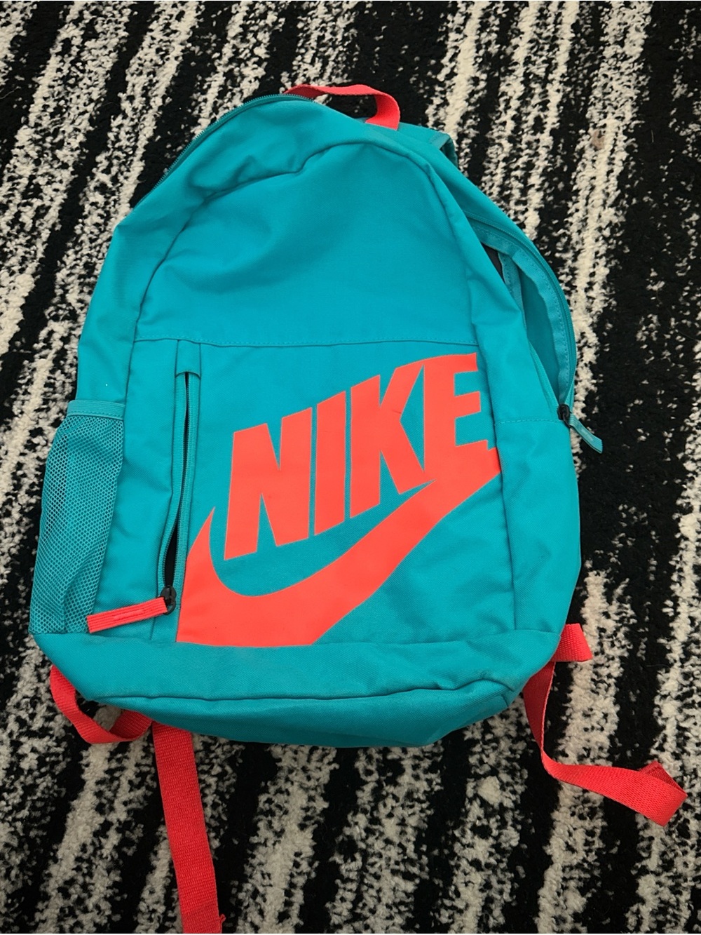 Nike Teal Backpack with Coral Accent Logo - Everyday Pack